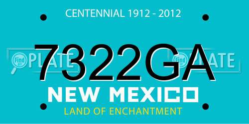7322GA New Mexico License Plate