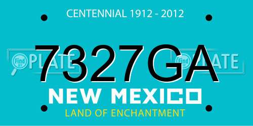 7327GA New Mexico License Plate