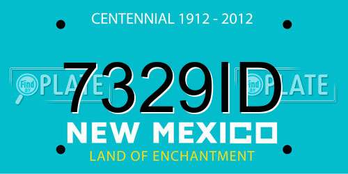 7329ID New Mexico License Plate