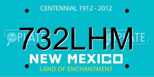 732LHM New Mexico License Plate