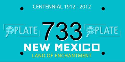 733 New Mexico License Plate