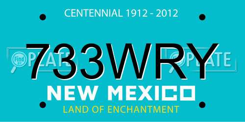 733WRY New Mexico License Plate