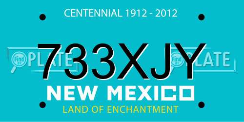 733XJY New Mexico License Plate