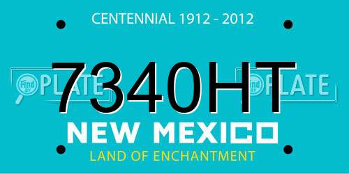 7340HT New Mexico License Plate
