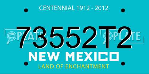 73552T2 New Mexico License Plate