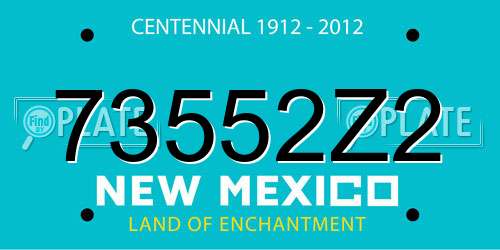 73552Z2 New Mexico License Plate
