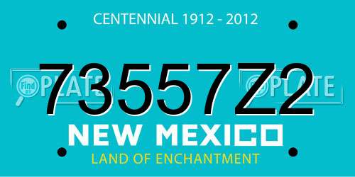 73557Z2 New Mexico License Plate