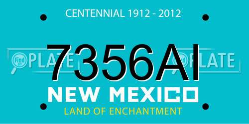 7356AI New Mexico License Plate