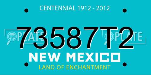 73587T2 New Mexico License Plate