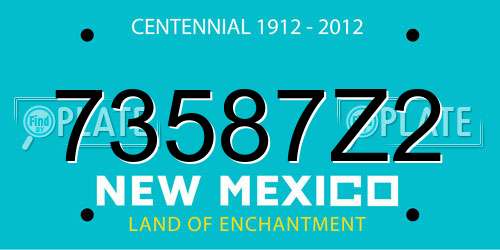 73587Z2 New Mexico License Plate