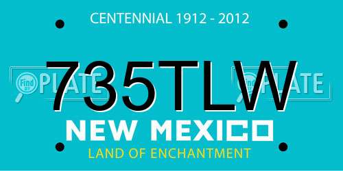 735TLW New Mexico License Plate