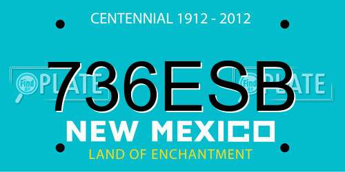 736ESB New Mexico License Plate