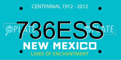 736ESS New Mexico License Plate