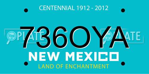 736OYA New Mexico License Plate