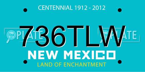 736TLW New Mexico License Plate