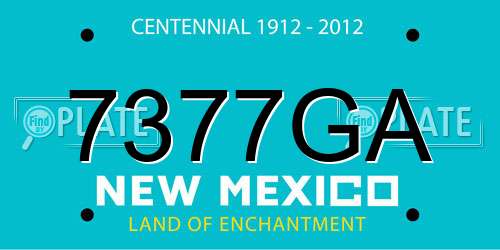 7377GA New Mexico License Plate