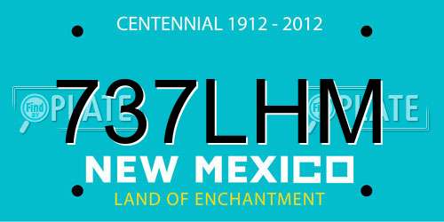 737LHM New Mexico License Plate