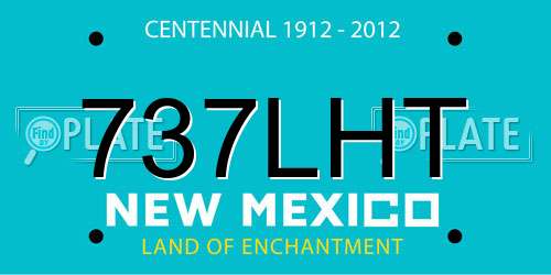 737LHT New Mexico License Plate