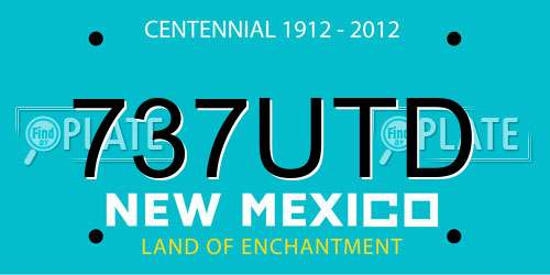 737UTD New Mexico License Plate