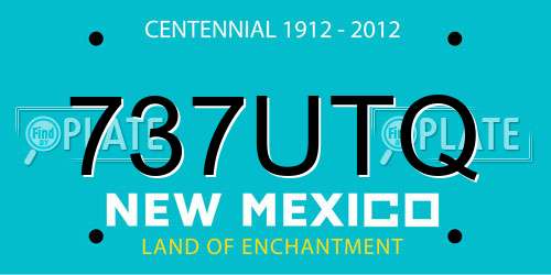 737UTQ New Mexico License Plate
