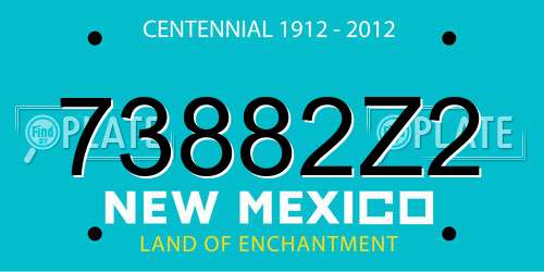 73882Z2 New Mexico License Plate