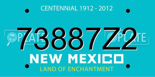 73887Z2 New Mexico License Plate