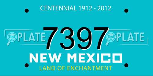 7397 New Mexico License Plate