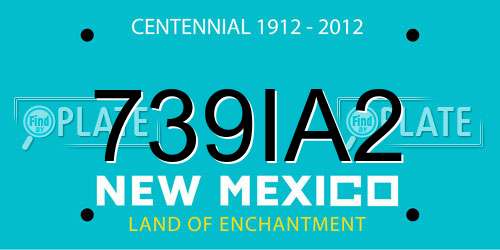 739IA2 New Mexico License Plate