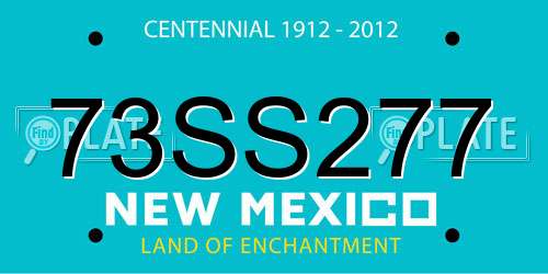 73SS277 New Mexico License Plate