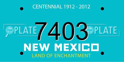 7403 New Mexico License Plate