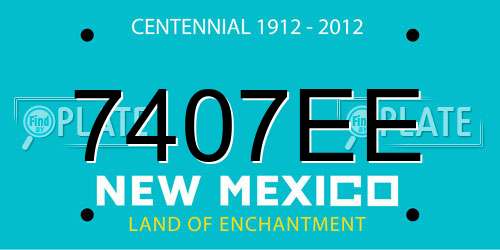 7407EE New Mexico License Plate