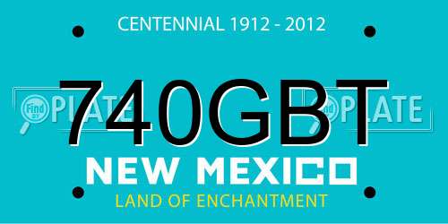 740GBT New Mexico License Plate