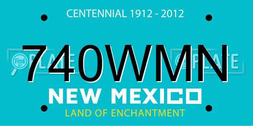 740WMN New Mexico License Plate
