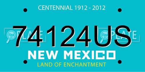 74124US New Mexico License Plate