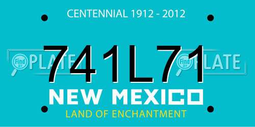 741L71 New Mexico License Plate