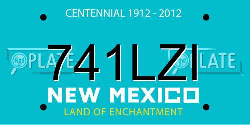 741LZI New Mexico License Plate
