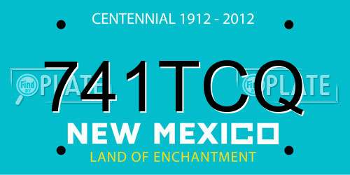 741TCQ New Mexico License Plate