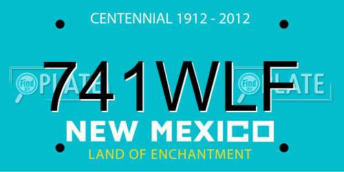 741WLF New Mexico License Plate