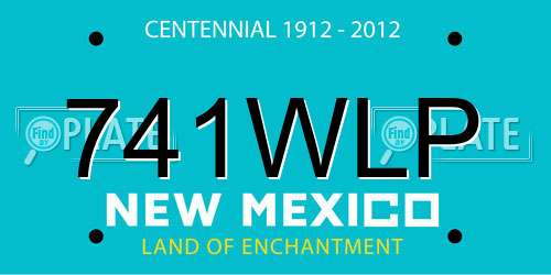 741WLP New Mexico License Plate