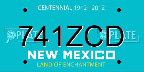 741ZCD New Mexico License Plate