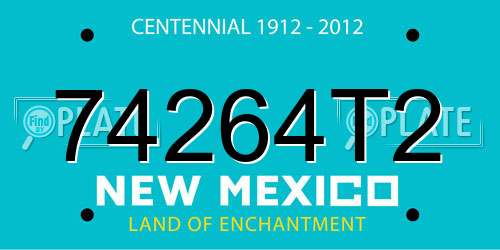 74264T2 New Mexico License Plate