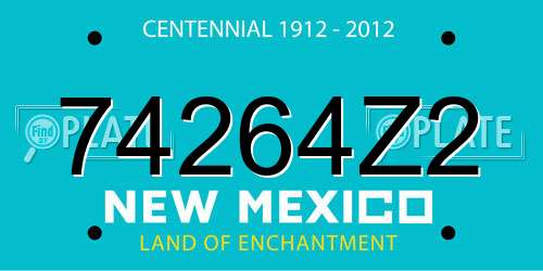 74264Z2 New Mexico License Plate