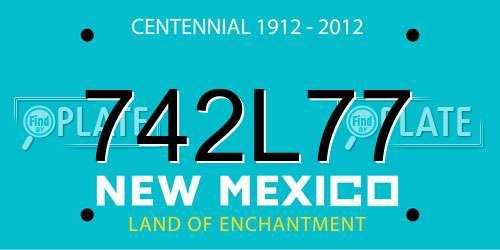 742L77 New Mexico License Plate