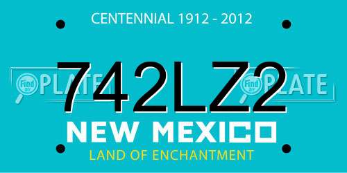 742LZ2 New Mexico License Plate