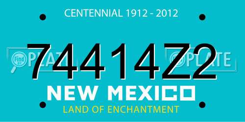 74414Z2 New Mexico License Plate