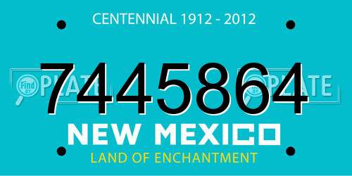7445864 New Mexico License Plate