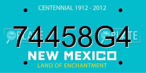 74458G4 New Mexico License Plate