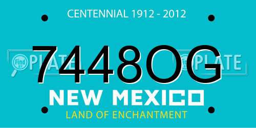 7448OG New Mexico License Plate