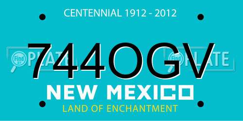 744OGV New Mexico License Plate