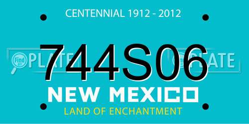 744S06 New Mexico License Plate